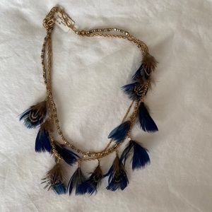 Luna feather choker necklace